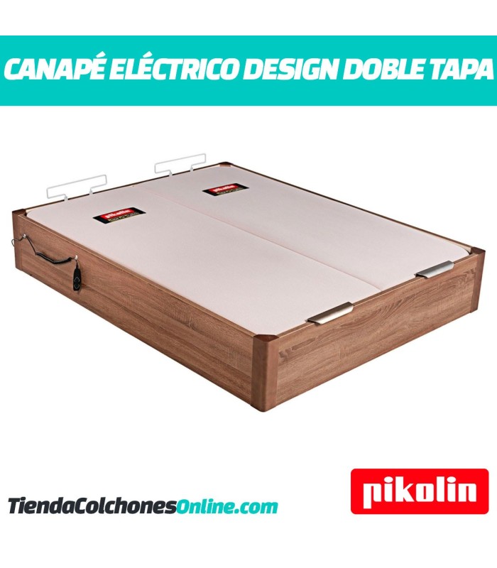 Canapé abatible eléctrico tapa doble design roble de Pikolin con descuento